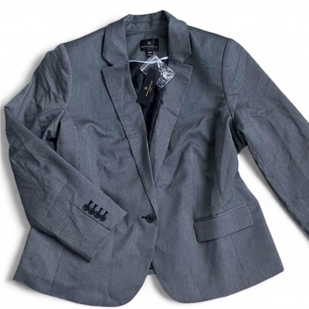 Worthington- chevron patterned blazer jacket